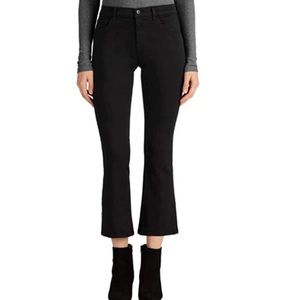J Brand Corduroy Selena Bootcut Crop Pants Black size 28